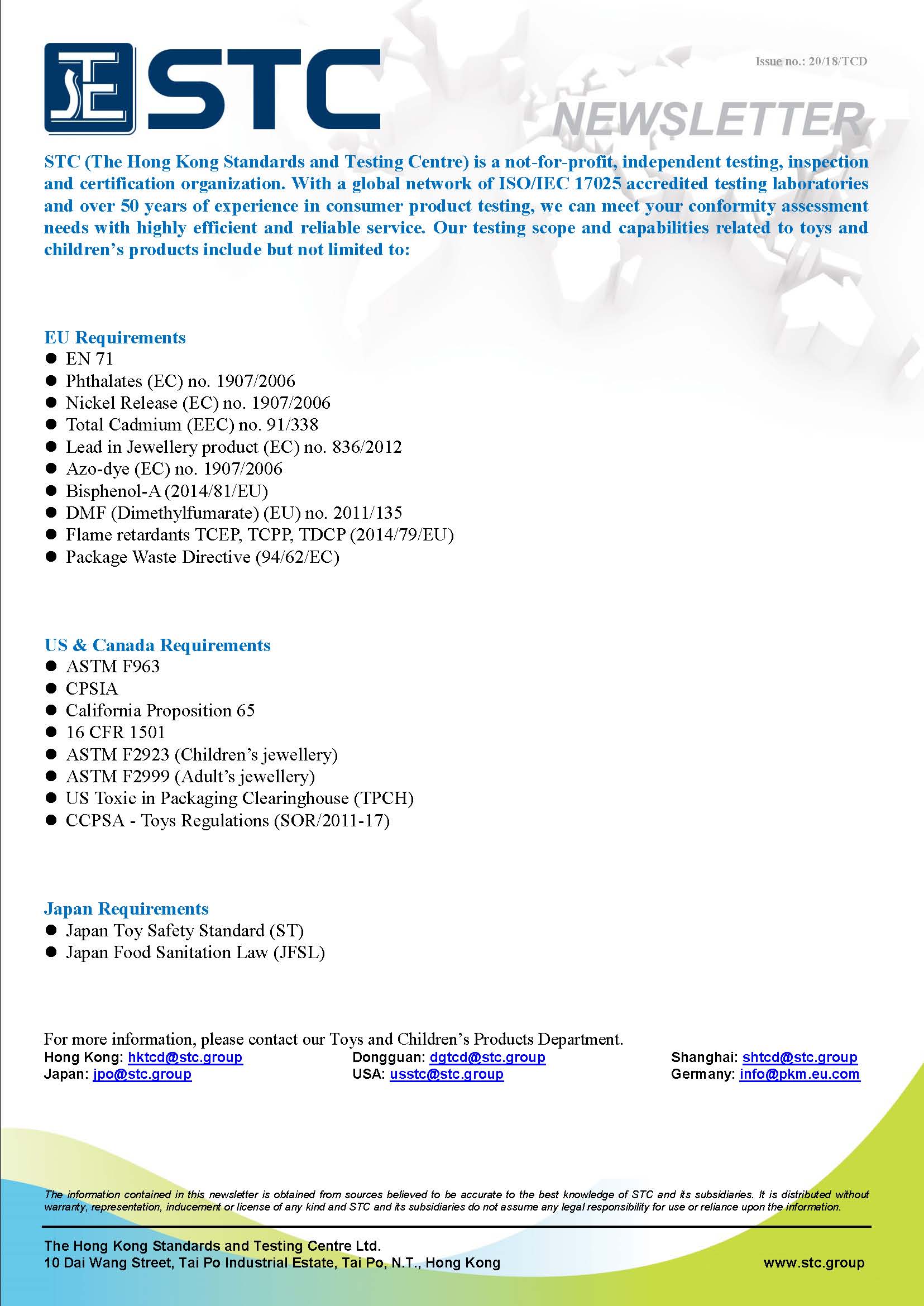 Stc Recall Summary Toys In Europe And The Us Sep 18 Stc